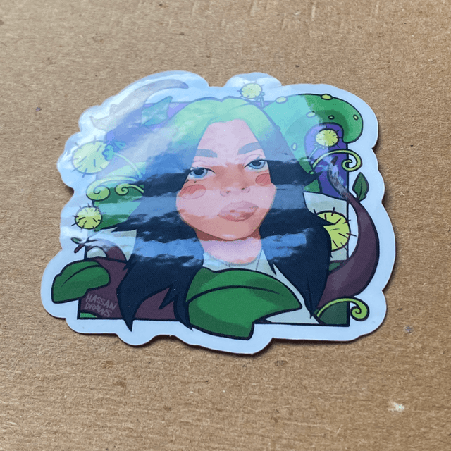 Black Green vinyl Sticker 