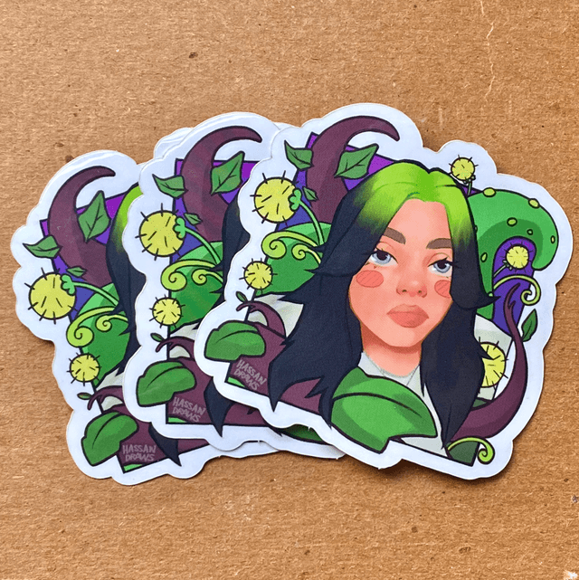 Black Green vinyl Sticker 