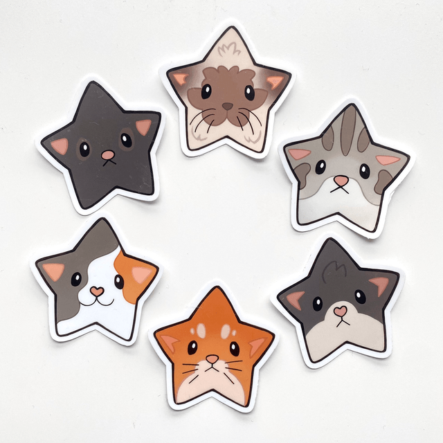 Kitty Star Sticker Set
