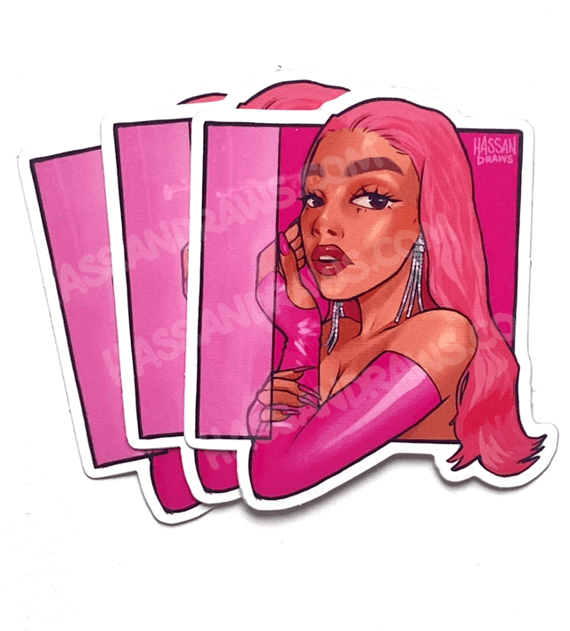 Hot Pink Vinyl Sticker
