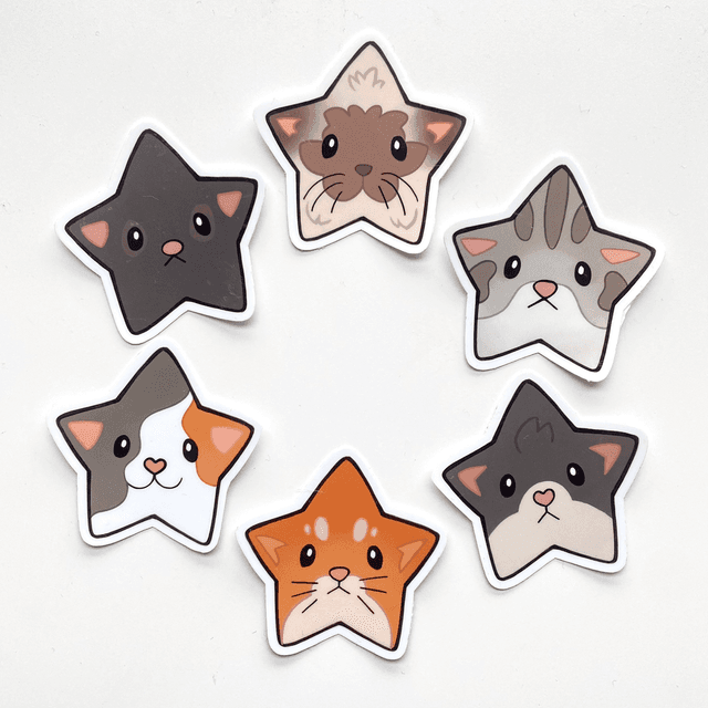Kitty Star Sticker Set